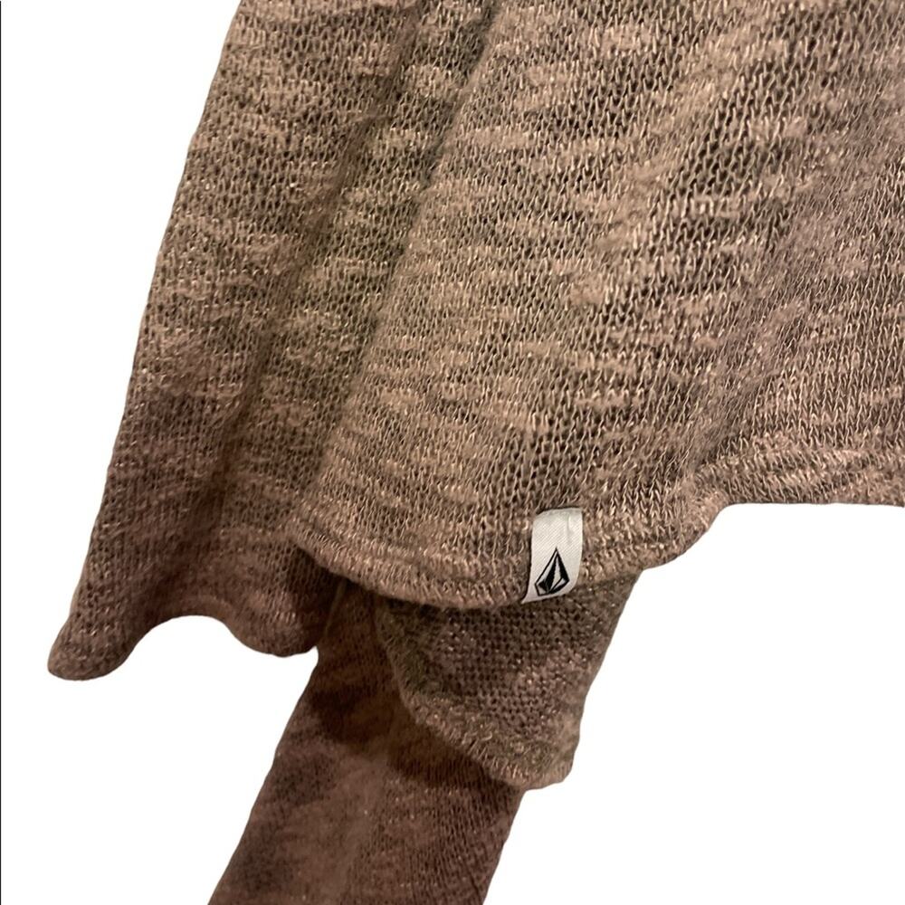 Volcom Small Grey Go To Wrap Open Front Sweater - image 4